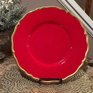 Red & Gold Charger/Serving Plate